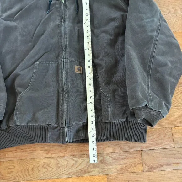Vintage Carhartt J130 CHT Brown Chocolate‎ Quilt Lined Jacket 4XL Tall Y2K 2004